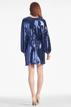 Remy Dress - Sapphire -Feminine Style Shop REMYDRESS SAPPHIRE BACK