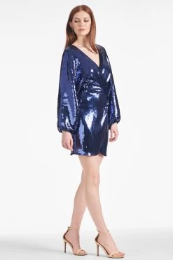 Remy Dress - Sapphire -Feminine Style Shop REMYDRESS SAPPHIRE SIDE