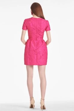 Rue Dress - Fuchsia -Feminine Style Shop RUEDRESS FUCHSIA BACK