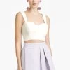 Darcy Top - Ivory - Faille 2 Darcy Top - Ivory - Faille -Feminine Style Shop S221B49 103 DARCYTOP IVORY FRONT CROP 6f17b754 6184 40d7 a173 3d242ee701b0