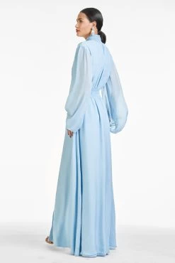 Beatrix Gown - Chambray Blue -Feminine Style Shop S221G13F 455 BEATRIXGOWN CHAMBRAYBLUE BACK 4972387c 4cd5 44a0 a07e bc9c5b20b494
