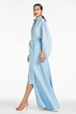 Beatrix Gown - Chambray Blue -Feminine Style Shop S221G13F 455 BEATRIXGOWN CHAMBRAYBLUE SIDE 1 b211dc0b e3d3 420c a403 b8865a28fbe3