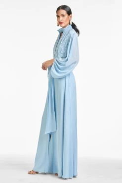Beatrix Gown - Chambray Blue -Feminine Style Shop S221G13F 455 BEATRIXGOWN CHAMBRAYBLUE SIDE e013272c 99e9 43ca 8209 fda1e3105764