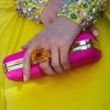 On The Rocks Clutch - Cerise -Feminine Style Shop SACHINBABI RAW0250 2
