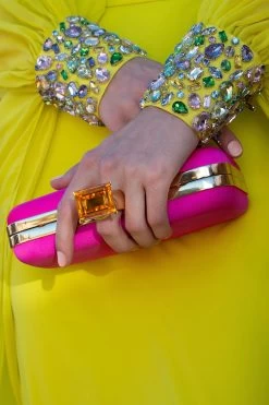 On The Rocks Clutch - Cerise