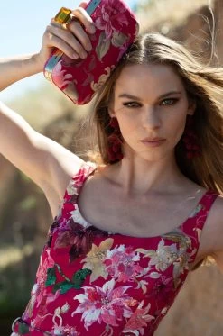 Lana Gown - Deep Pink Dahlia 17 Lana Gown - Deep Pink Dahlia -Feminine Style Shop SACHINBABIRAW0552