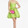 Samira Dress - Electric Lime -Feminine Style Shop SAMIRADRESS ELECTRICLIME FRONT