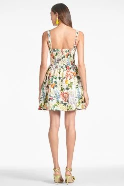 Samira Dress - Giorno Giardino 9 Samira Dress - Giorno Giardino -Feminine Style Shop SAMIRADRESS OROGIARDINO BACK