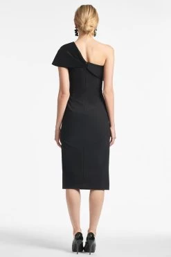 Sandra Dress - Black -Feminine Style Shop SANDRADRESS BLACK BACK