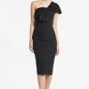 Sandra Dress - Black -Feminine Style Shop SANDRADRESS BLACK FRONT 1
