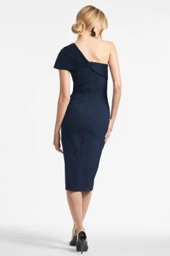 Sandra Dress - Dark Midnight -Feminine Style Shop SANDRADRESS MIDNIGHT BACK 1