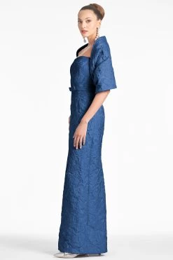 Sophia Gown - Midnight -Feminine Style Shop SHAWL MIDNIGHT SIDE