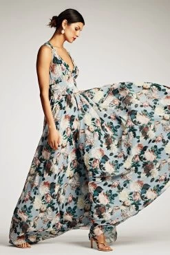 Kenzia Gown - Ice Blue Garden -Feminine Style Shop SHOT 25 017