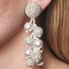 Coconut Earrings - Crystals / Pearls -Feminine Style Shop SHOT 28 004