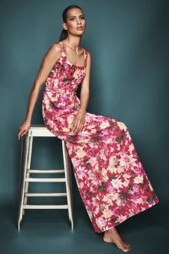 Lana Gown - Deep Pink Dahlia 15 Lana Gown - Deep Pink Dahlia -Feminine Style Shop SHOT 30 0027