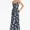 Sienna Gown - Navy Venetia Petal -Feminine Style Shop SIENNAGOWN NAVYVENETIAPETAL FRONT