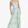 Sienna Gown - Sky Citrine Floral 1 Sienna Gown - Sky Citrine Floral -Feminine Style Shop SIENNAGOWN SKYCITRINEFLORAL FRONT2