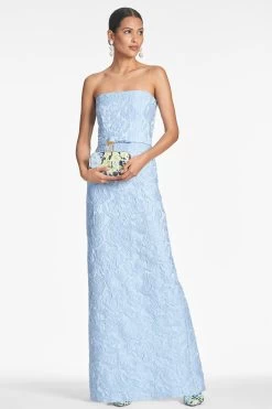 Sophia Gown - Ice Blue -Feminine Style Shop SOPHIAGOWN ICEBLUE FRONT2