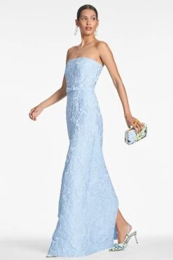 Sophia Gown - Ice Blue -Feminine Style Shop SOPHIAGOWN ICEBLUE SIDE2