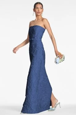 Sophia Gown - Midnight -Feminine Style Shop SOPHIAGOWN MIDNIGHT SIDE2