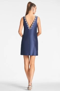 Sylvie Dress - Night Sky -Feminine Style Shop SYLVIEDRESS MIDNIGHT BACK