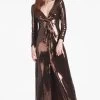 Sequin Talulla Gown - Espresso -Feminine Style Shop TALULLAGOWN ESPRESSO FRONT2