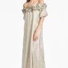 Valentina Gown - Silver 1 Valentina Gown - Silver -Feminine Style Shop VALENTINAGOWN SILVER FRONT3