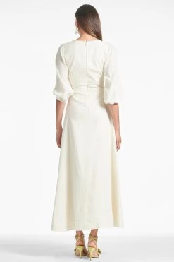 Varenna Dress - Giglio Colorato -Feminine Style Shop VARENNADRESS GIGLIOCOLORATO BACK