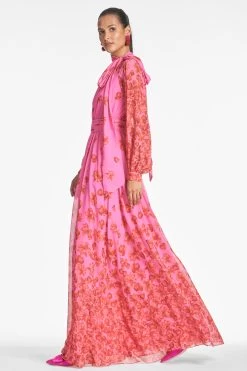 Vera Gown - Rose/Vermillion -Feminine Style Shop VERAGOWN ROSEVERMILLION SIDE 4ec2f734 9976 4b97 9ff0 6d765417d91d