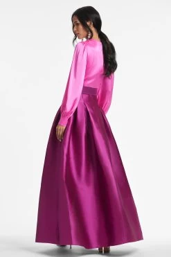 Zoe Gown - Pink/Magenta 9 Zoe Gown - Pink/Magenta -Feminine Style Shop ZOEGOWN PINKMAGENTA BACK