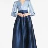 Zoe Gown - Slate/Navy -Feminine Style Shop ZOEGOWN SLATENAVY FRONT5