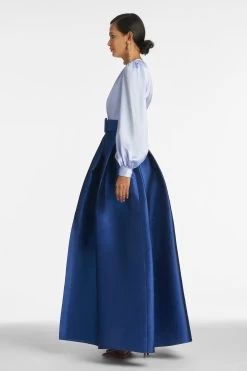 Zoe Gown - Periwinkle & Eclipse -Feminine Style Shop Zoe Gown Periwinkle Eclipse Side