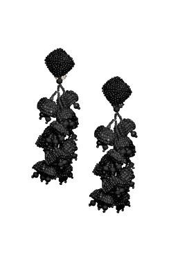 Grapes Earrings - Smooth Beads -Feminine Style Shop recolor black
