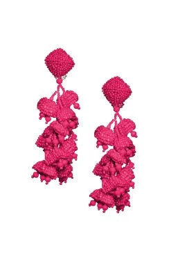 Grapes Earrings - Smooth Beads -Feminine Style Shop recolor pink