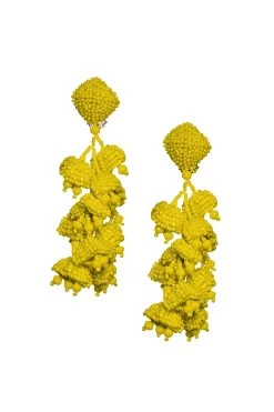 Grapes Earrings - Smooth Beads -Feminine Style Shop recolor yellow